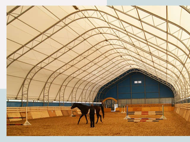 Строительство конных манежей в Баксане