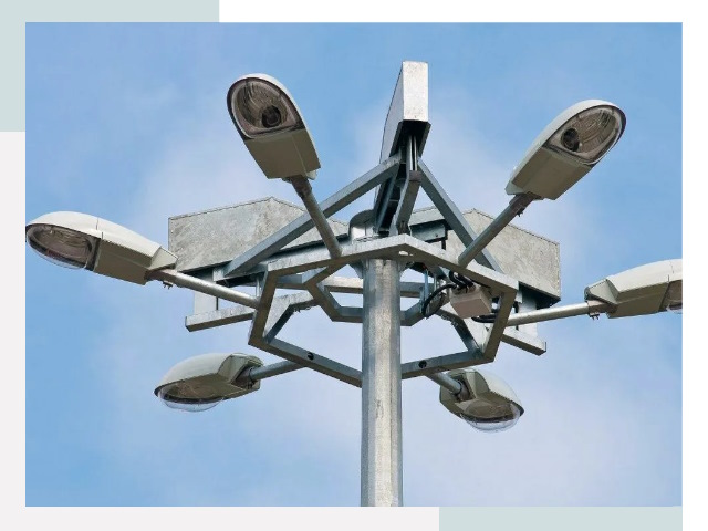 Монтаж осветительных мачт в Баксане