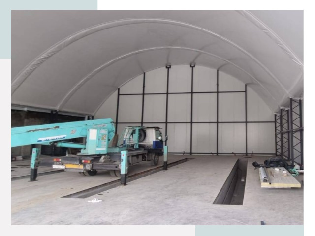 Внутреннее оснащение ангаров в Баксане